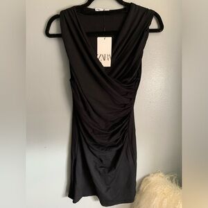 Zara draped short dress